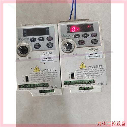 议价直拍不发:台达变频器vfd002l21a   0.2kw 拆机件