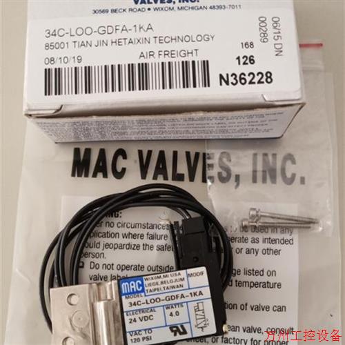 议价直拍不发:MAC电磁阀34C-L00-GDDA-1KA ,34C-L00-GDFA-1BA,34