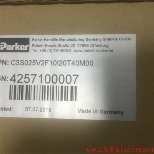 议价直拍不发:派克驱动器C3S025V2F10I20T40M00原装正品