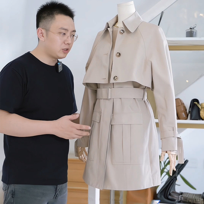 设计感小众两件套装风衣外套