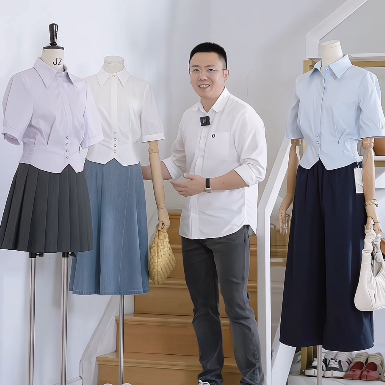 杰唯卡 宫廷风小众设计短袖衬衫女2025夏季新款气质收腰显瘦衬衣