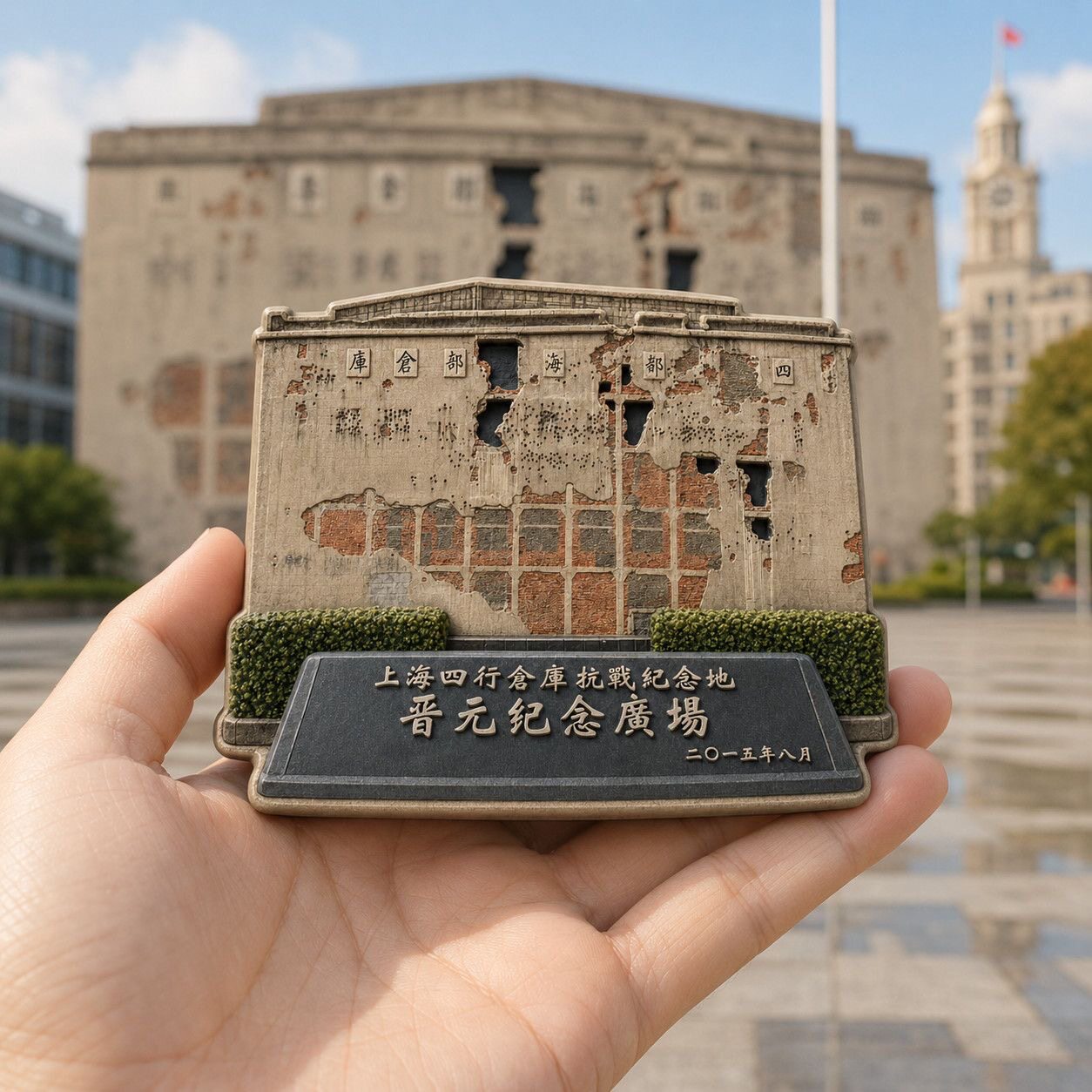 四行仓库树脂浮雕磁吸冰箱贴上海文创旅游纪念品小礼品伴手礼装饰