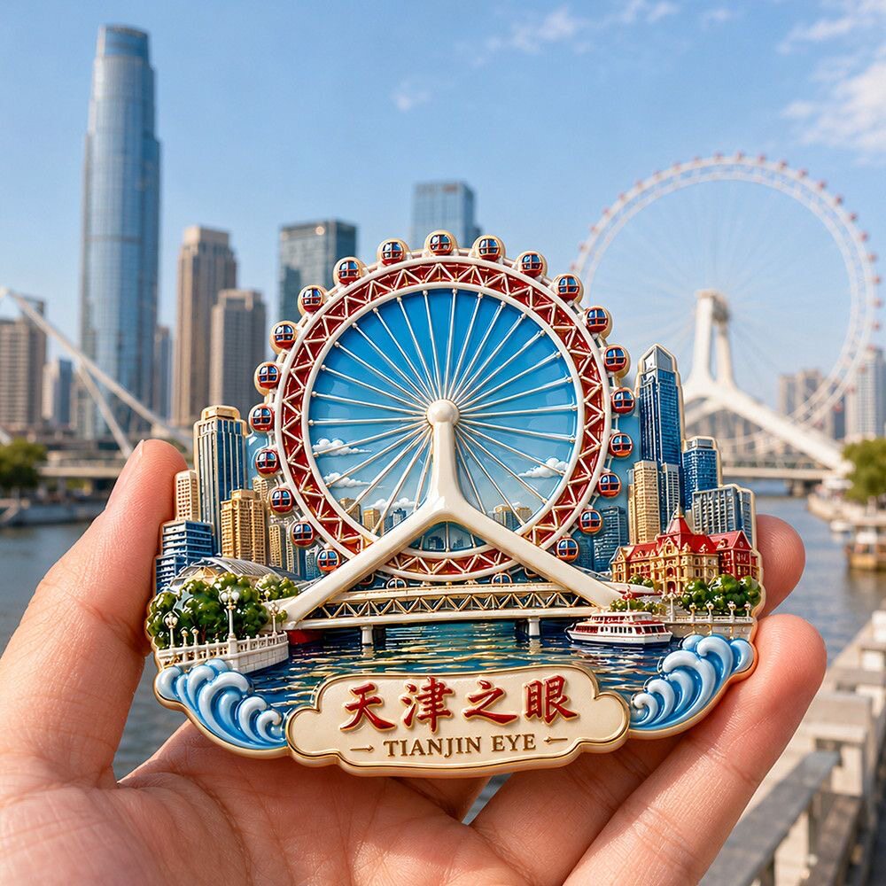 天津之眼树脂浮雕磁吸冰箱贴文创旅游纪念品小礼品伴手礼厂家批发