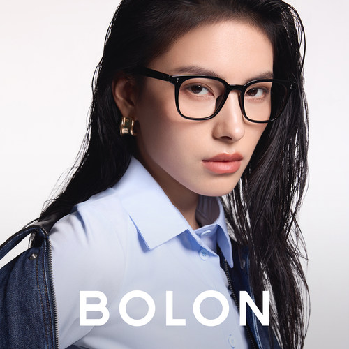 BOLON暴龙眼镜黑框近视眼镜女方形镜架可配度数光学镜BJ5195