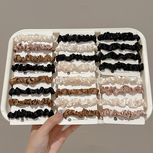 大肠发圈发绳高弹力耐用丸子头橡皮筋女扎头发头绳高级感法式 皮套