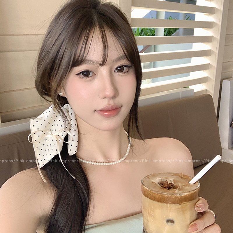 波点气质方巾发圈女韩系大肠发圈