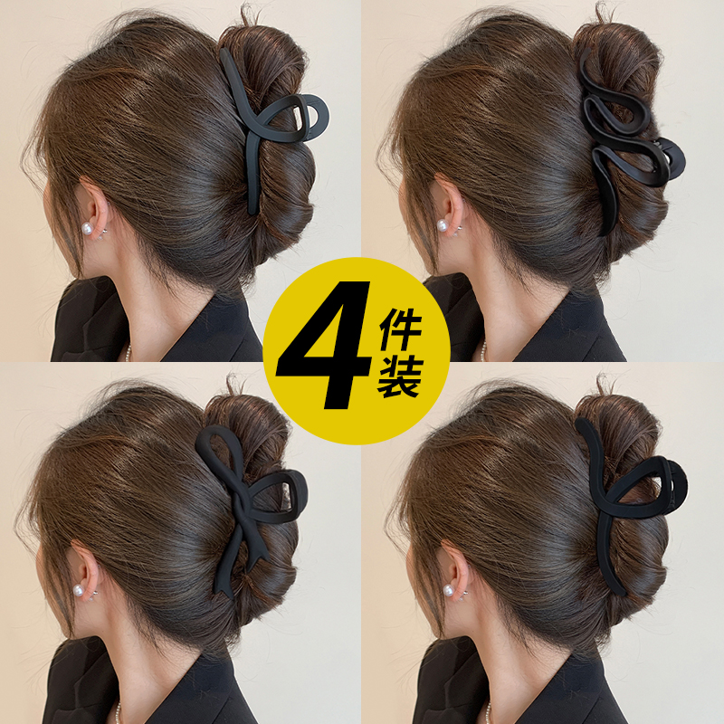 简约抓夹女高级感2025新款发夹后脑勺鲨鱼夹子头饰大号发量多发卡