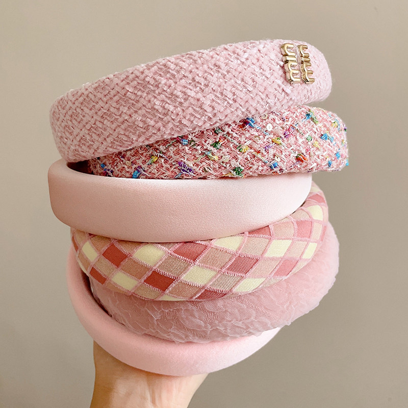 高颅顶粉色发箍显脸小压发头箍女洗脸发捆2025新款高级感发卡头饰,饰品/流行首饰/时尚饰品新,发饰,淘宝优惠券,粉丝福利购,淘宝优惠卷