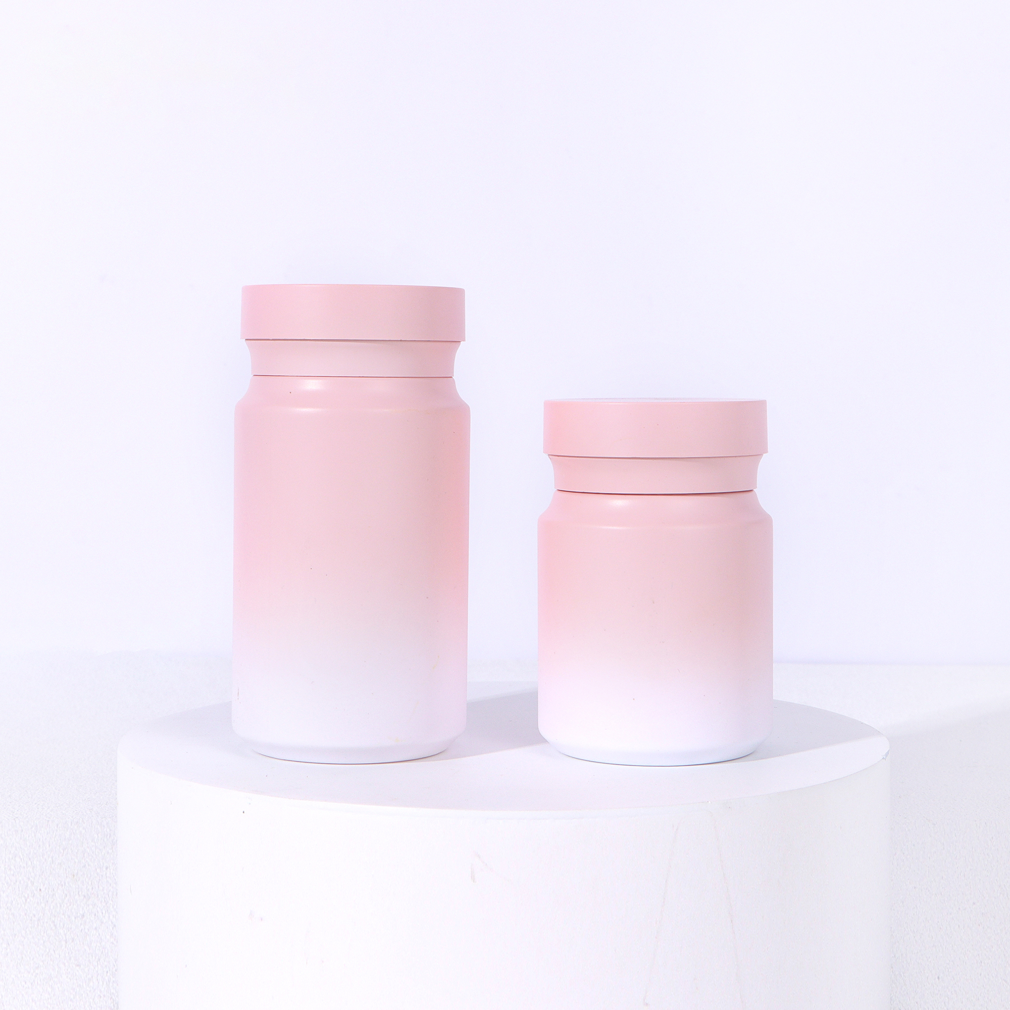 新款高档PET塑料瓶粉色小包装瓶保健品片剂中药粉瓶VC钙片分装瓶