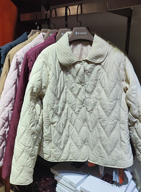 菲特兰552272冬女士翻领棉服外套小个子棉衣轻薄羊毛棉服妈妈外套