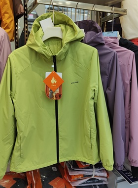 火啦啦9852秋冬新女士连帽纯羊毛保暖软壳衣防风内胆运动休闲外套