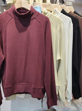 优布客5868秋冬女士半高领德绒保暖上衣中老年妈妈打底衫大码绒衫