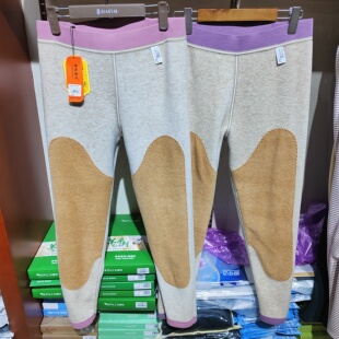 伊伦2088女士德绒加厚秋裤护腰护膝一体加绒保暖裤加肥加大版打底