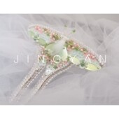 刺绣蝴蝶昆虫胸针立体钉珠diy材料包加教程 原创法式 鲸言 蚕蛾