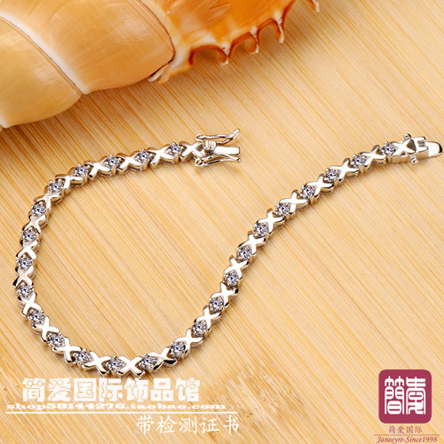 美国莫桑石 印记高端奢华钻石手链 珠宝钻石做工带证书 8216