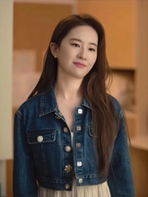 玫瑰的故事刘亦菲同款牛仔外套女2025年夏季新款复古上衣水洗蓝