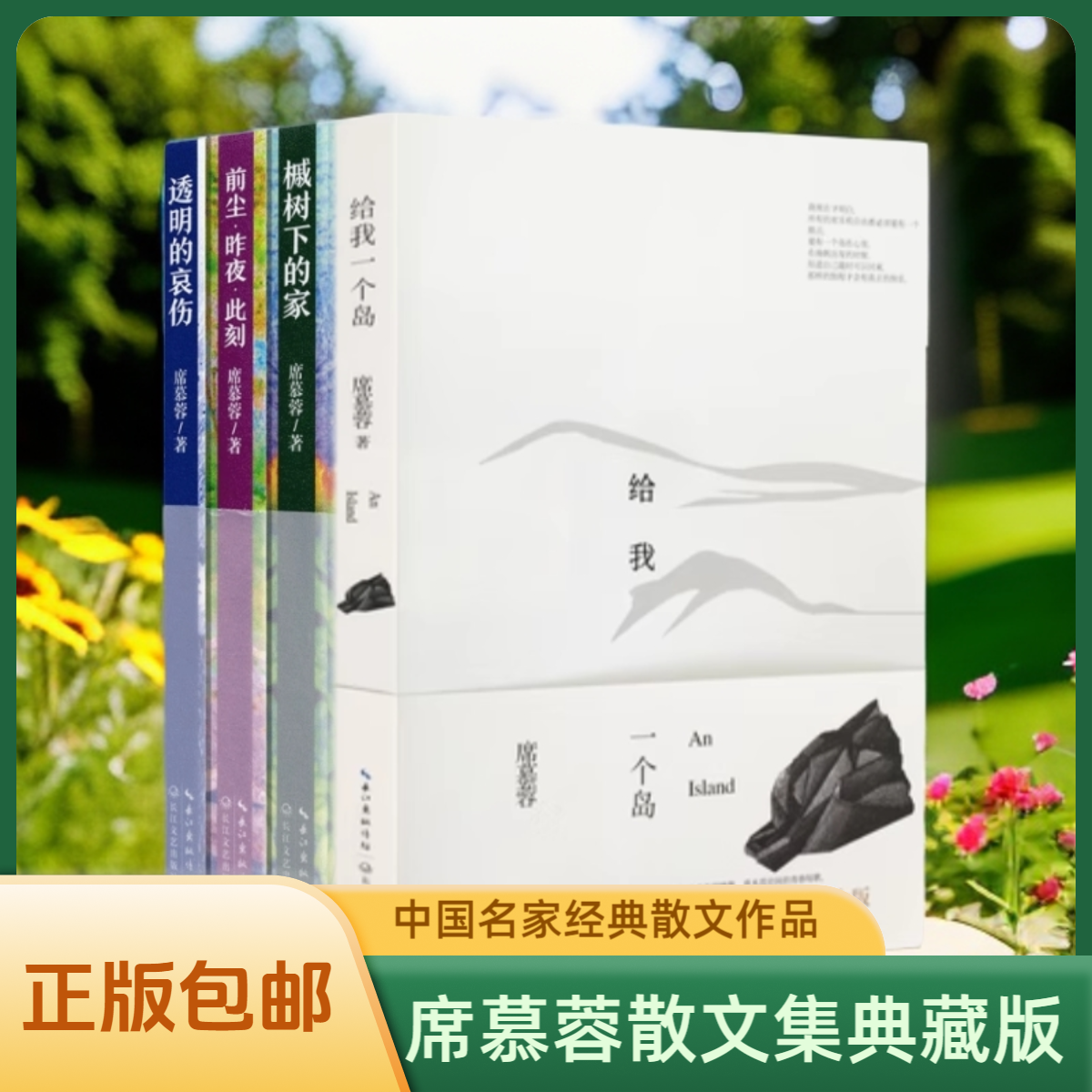 席慕蓉散文全集4册给我一个岛+透明的哀伤+槭树下的家+前尘昨夜此刻 席慕容正版书籍名家经典散文作品诗集散文随笔集长江文艺出版