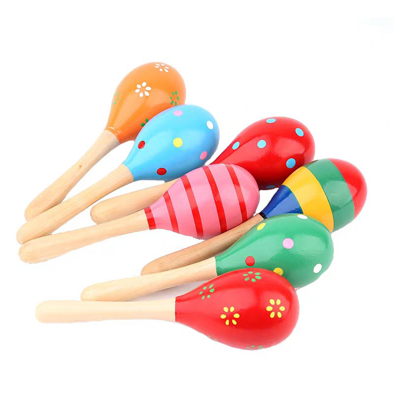 木质沙锤婴儿早教音乐打击乐器