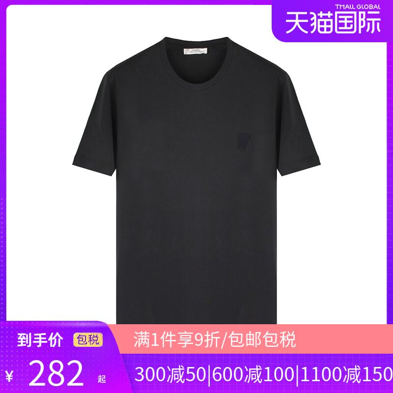 Versace/范思哲男士圆领短袖T恤  V1145正品打底进口新款宽松透气