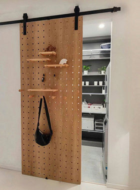 可来图定制洞洞门吊轨推拉门厨房卫生间幽灵门卧室隐形书架谷仓门