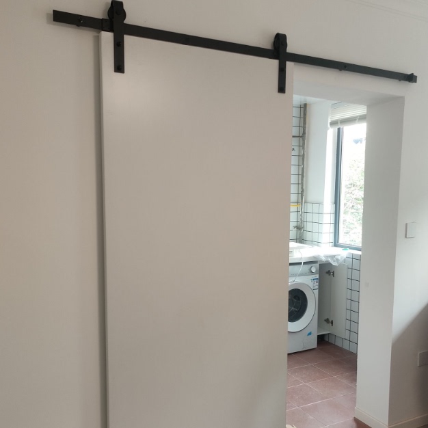 谷仓门 厨房卫生间移门隔断吊装卧室推拉无地轨隐形门定制 幽灵门