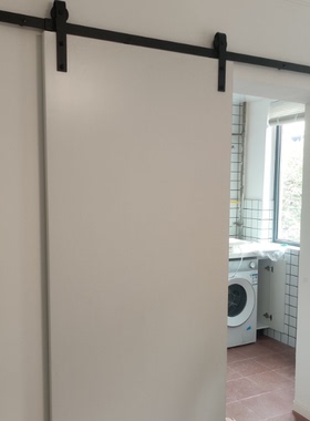 谷仓门 厨房卫生间移门隔断吊装卧室推拉无地轨隐形门定制 幽灵门