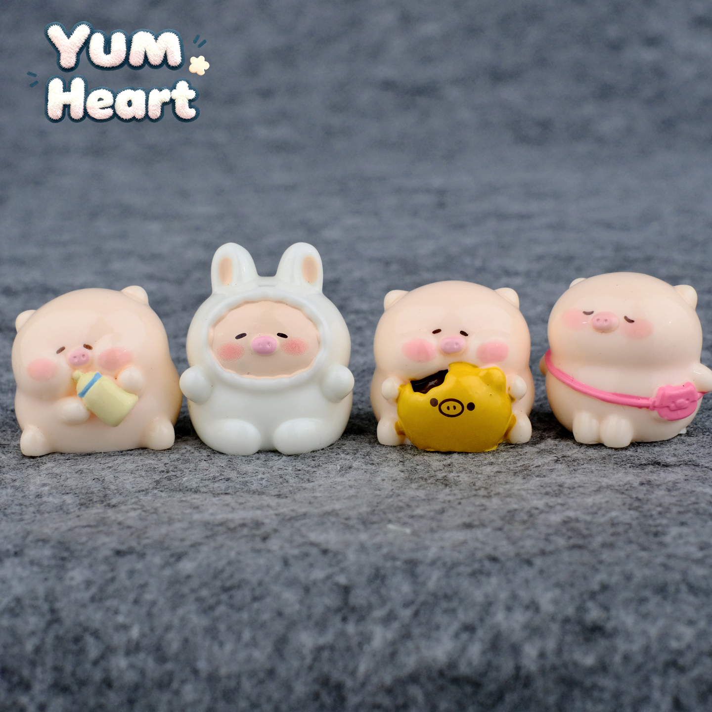 可爱卡通小猪猪桌面摆件办公室工位电脑解压装饰品送朋友闺蜜礼物