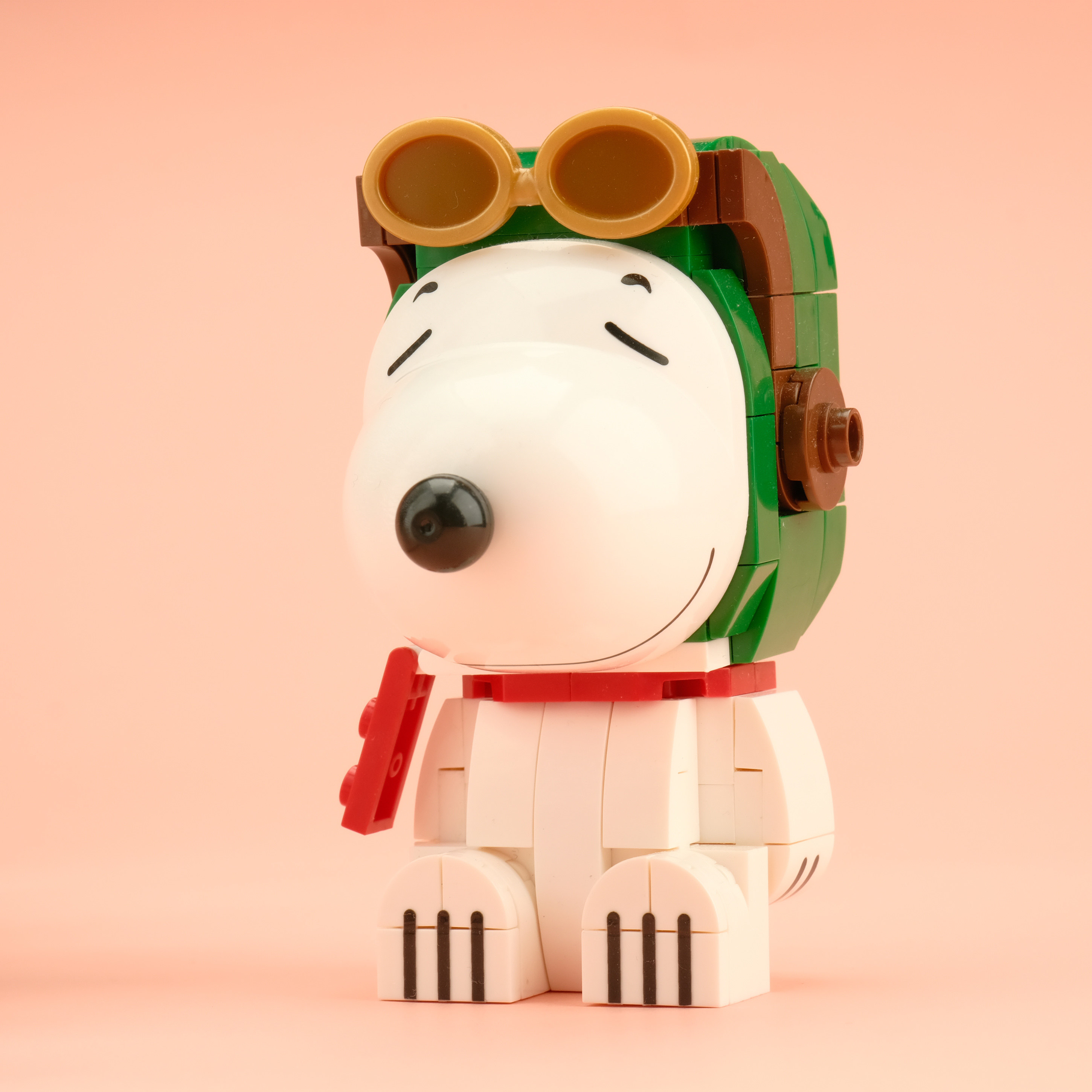 yumheart史努比盲盒拼装方头仔中国积木玩具潮玩公仔桌面摆件女生