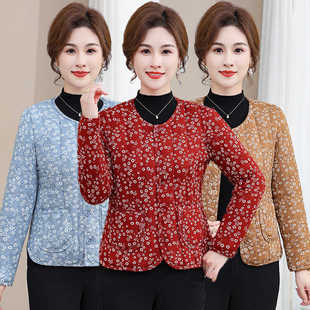 中年内外穿小棉衣中老年人女装奶奶秋冬保暖短款驼绒棉袄妈妈外套