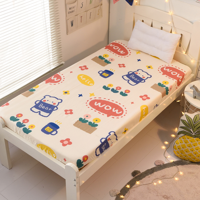儿童防滑卡通公主风磨毛床单定制