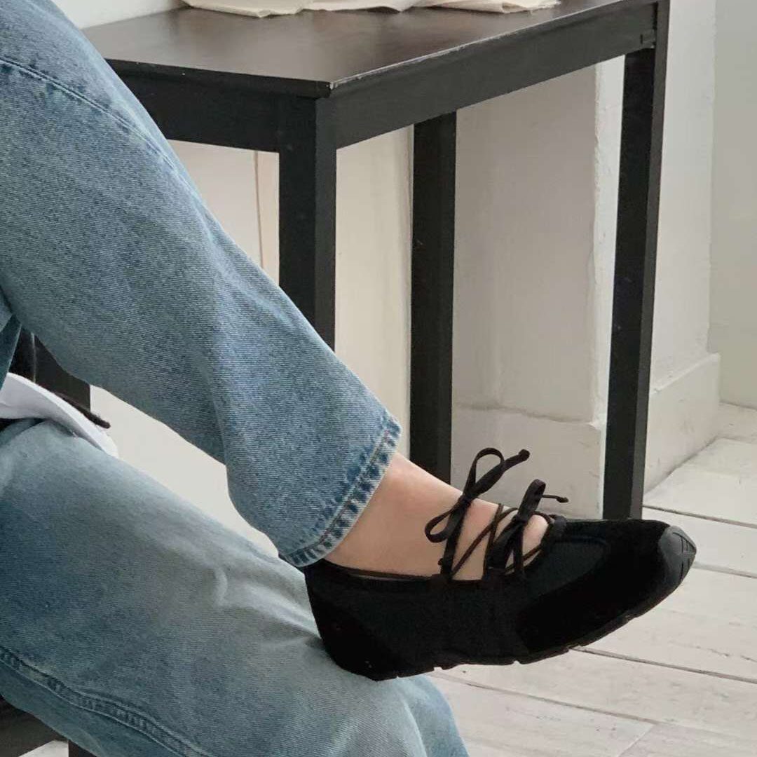 韩小爱休闲韩版翻皮翻布可爱百搭平底女运动鞋女单鞋