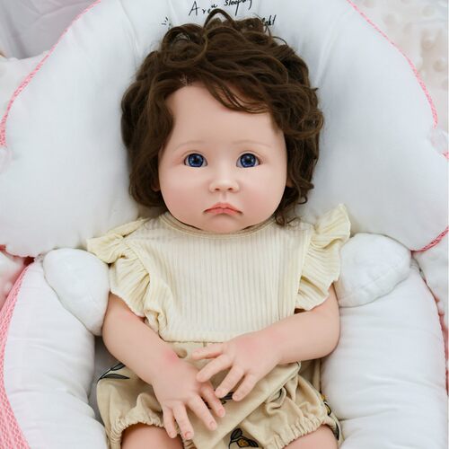 18inch实心铂金硅胶reborn baby doll 重生娃娃silicone婴童玩伴