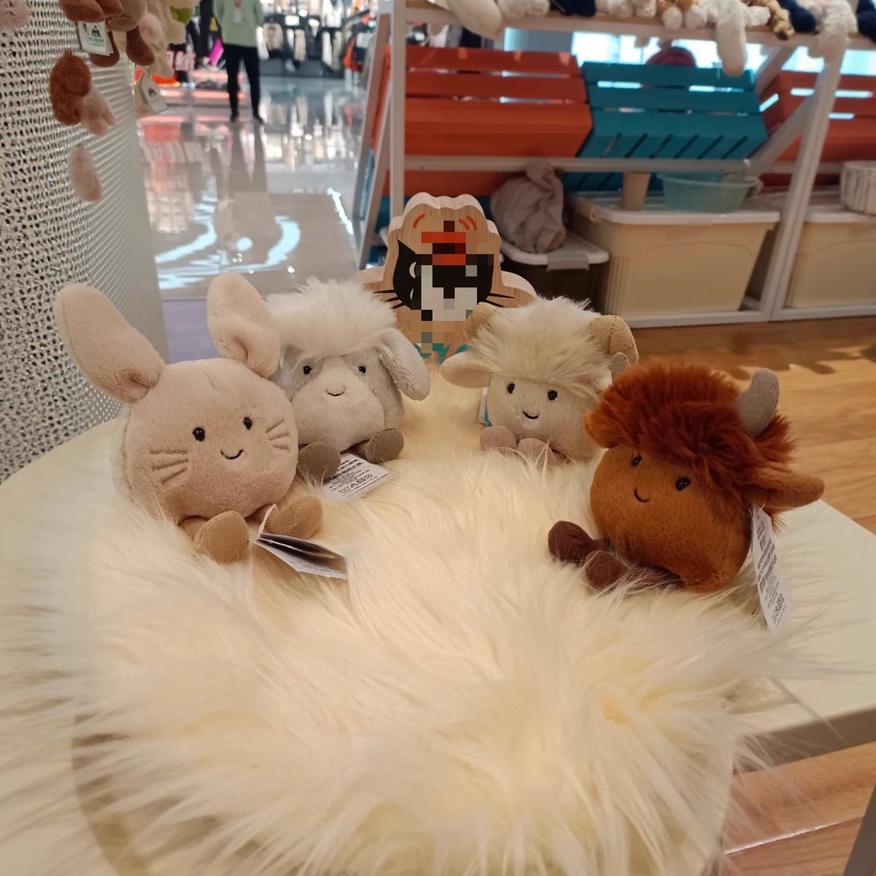 俏皮系列俏皮小猫小兔高地牛羚羊独角兽宝宝安抚玩偶毛绒玩具