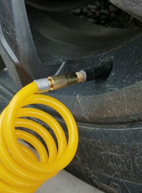 单缸双杠12V充气泵加长管充气管加长PU软管3米加长管车载充打气泵