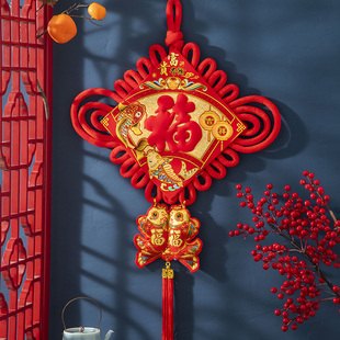 2026福字中国结挂件客厅过年新年春节挂饰玄关乔迁新居入户门装饰