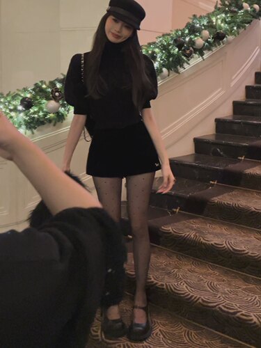 INMIMIFACE丝绒半身裤裙