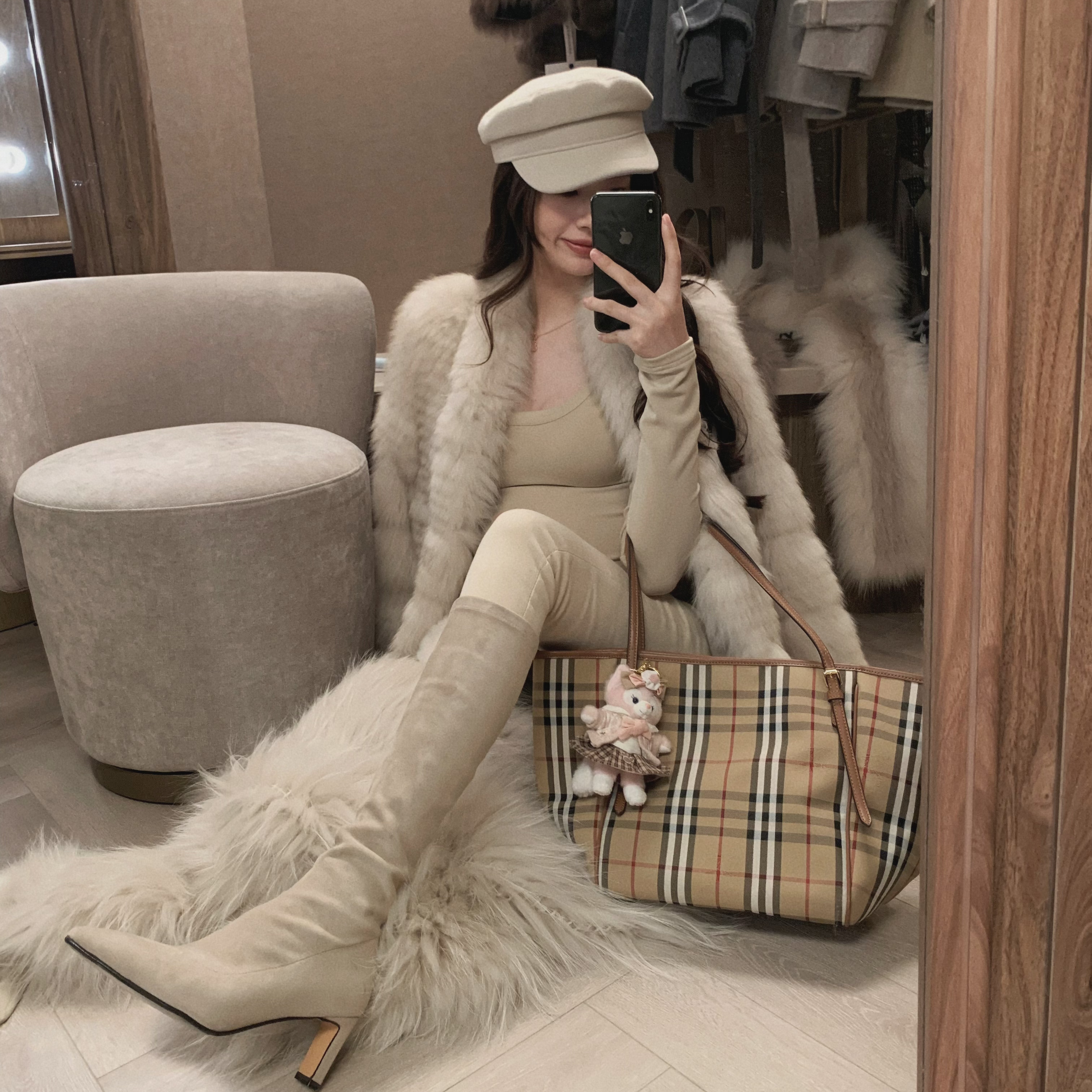 IN MIMIFACE【12.22/20:00上新】加薄绒杏色小脚裤