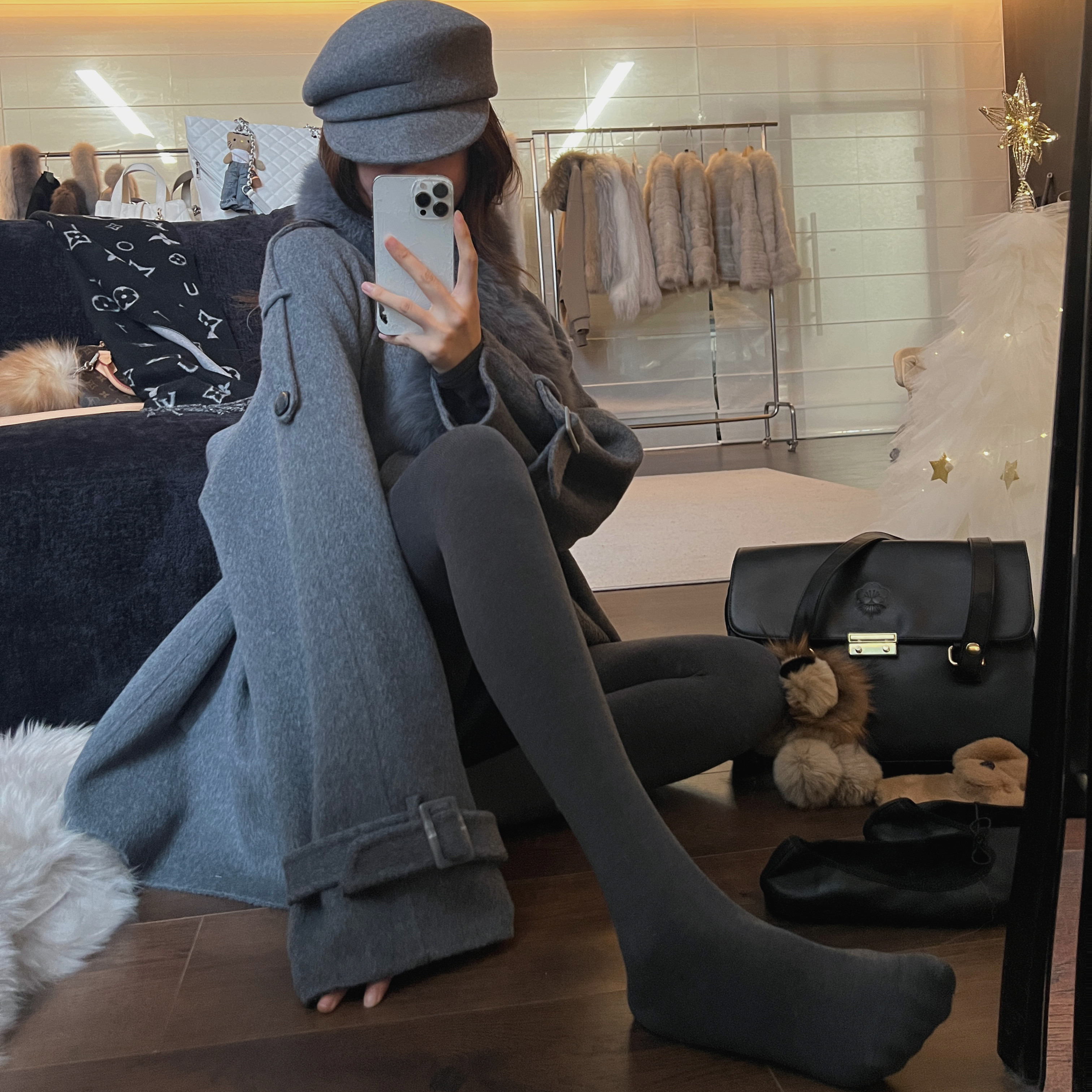 IN MIMIFACE【12.22/20:00上新】绵羊毛连裤袜