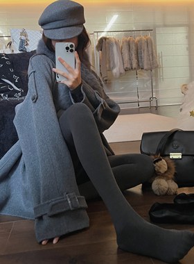 IN MIMIFACE【秋冬穿搭BI备单品】厚款羊毛连裤袜灰黑色打底裤袜
