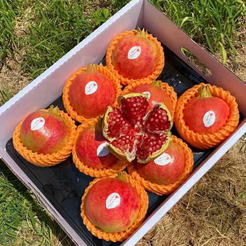 上海发突尼斯软籽石榴甜石榴6斤8-9只礼盒应当季时令新鲜孕妇水果