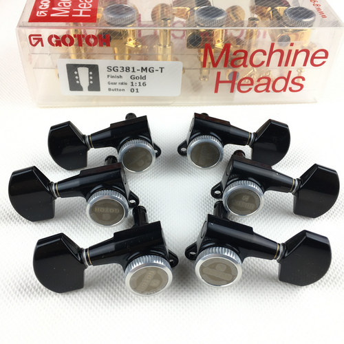 日产GOTOH 电吉他 木吉他自锁琴头钮弦钮卷弦器 SG381-01MGT 黑色