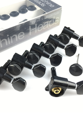 韩产芬达IBA 黑色 电吉他锁弦琴头钮 自锁卷弦器 琴钮弦钮 后锁弦