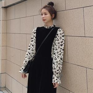 2021秋款現(xiàn)貨??！金絲絨立領(lǐng)壓軸連衣裙 C117P105K158圖片