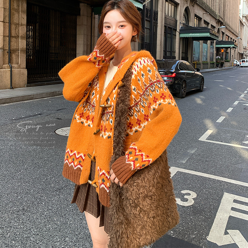 新品！！现货牛角扣费尔岛毛衣外套Q199P145K238,针织衫/毛衣,两个王小姐