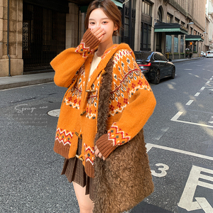 新品！！现货 牛角扣费尔岛毛衣外套 Q199P145K238图片