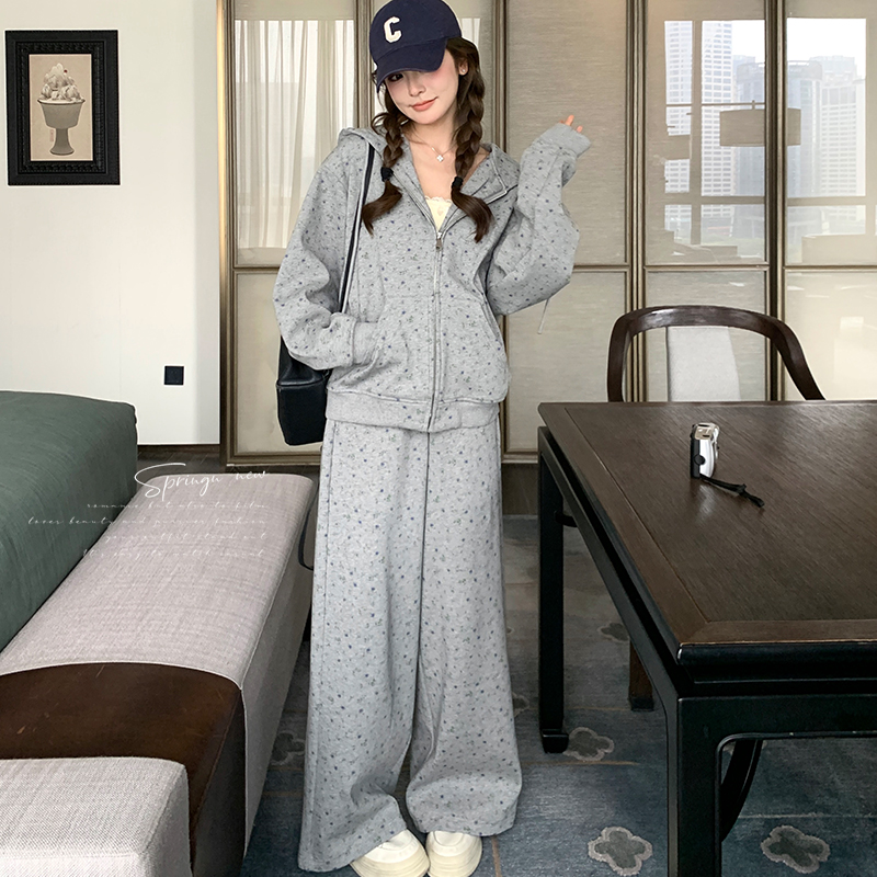 新款！！出货中印花卫衣套装C220P185K288，女装套装/套裙，两个王小姐