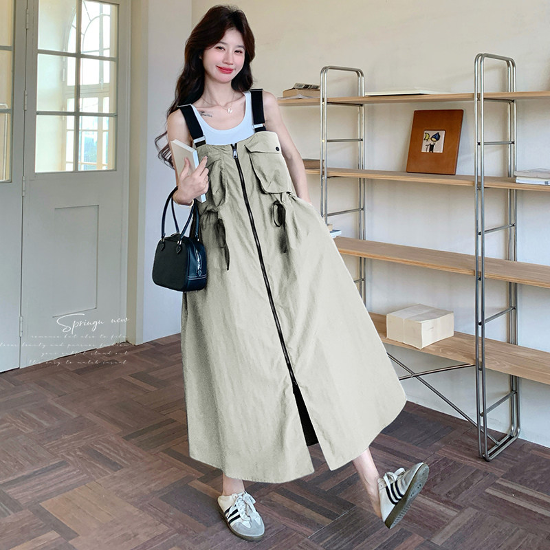 新款！！现货！背带工装裙C275P125K208,女装连衣裙,两个王小姐