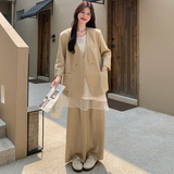 新品！！老钱风西装三件套C288P235K378，女装西装，两个王小姐