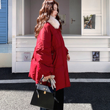 新品！圣诞红中长90羽绒服D329P305K418，女装羽绒服，两个王小姐