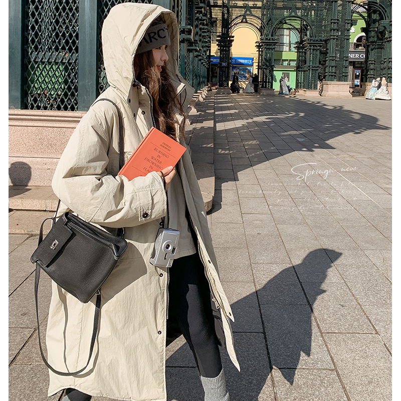 秋冬现货！长款工装连帽棉衣D305P225K329，女装棉衣/棉服，两个王小姐